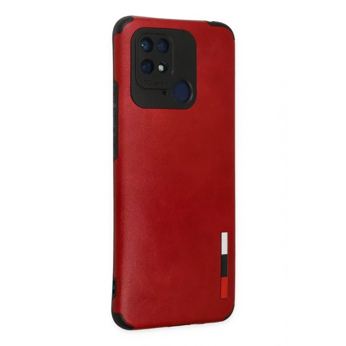 Xiaomi Redmi 10C Kılıf Loop Deri Silikon - Kırmızı