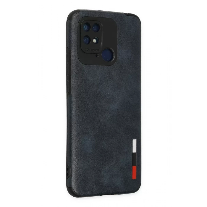Xiaomi Redmi 10C Kılıf Loop Deri Silikon - Lacivert