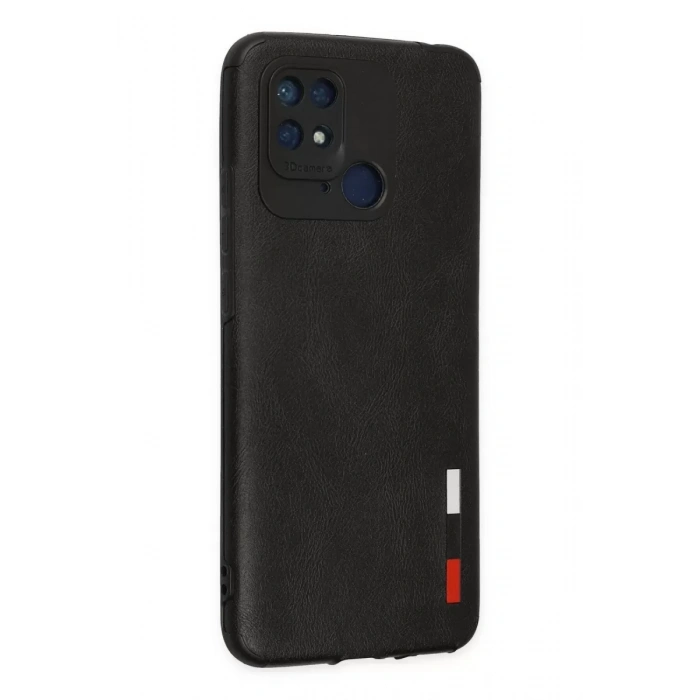 Xiaomi Redmi 10C Kılıf Loop Deri Silikon - Siyah