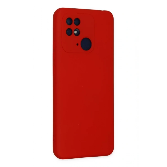 Xiaomi Redmi 10C Kılıf Nano içi Kadife Silikon - Kırmızı