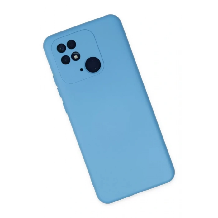 Xiaomi Redmi 10C Kılıf Nano içi Kadife Silikon - Mavi