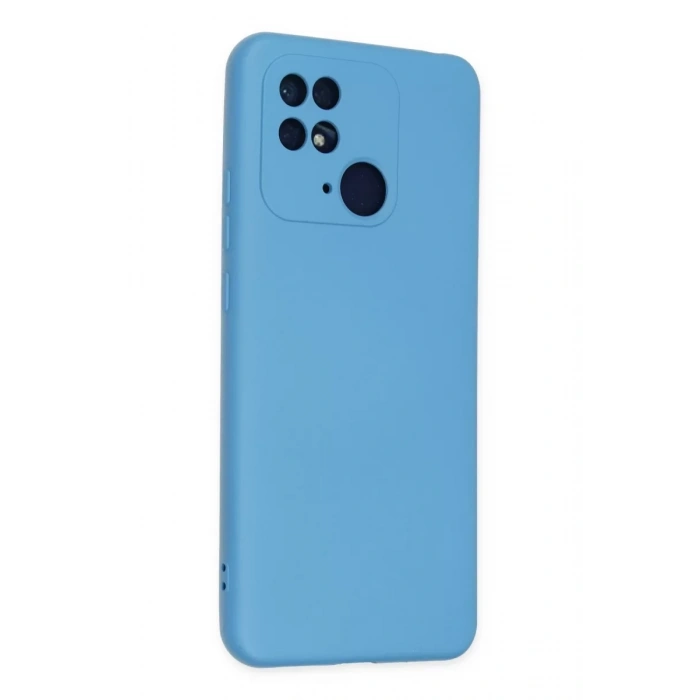 Xiaomi Redmi 10C Kılıf Nano içi Kadife Silikon - Mavi