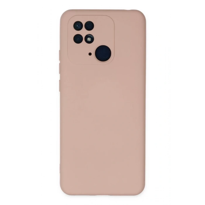Xiaomi Redmi 10C Kılıf Nano içi Kadife Silikon - Pudra