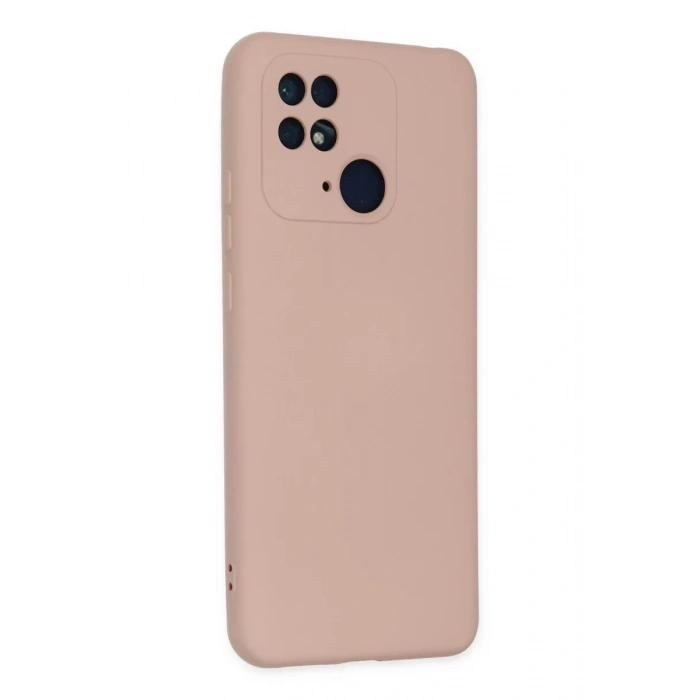 Xiaomi Redmi 10C Kılıf Nano içi Kadife Silikon - Pudra