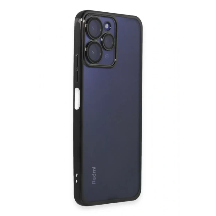 Xiaomi Redmi 12 Kılıf Lensli Silikon - Siyah
