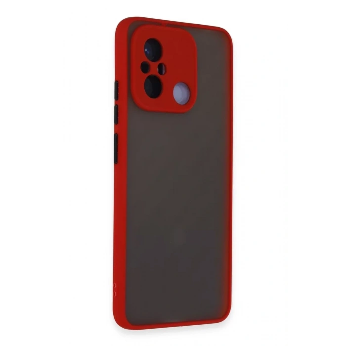 Xiaomi Redmi 12C Kılıf Montreal Silikon Kapak - Kırmızı