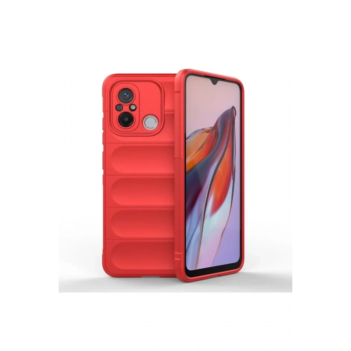 Xiaomi Redmi 12C Kılıf Optimum Silikon - Kırmızı