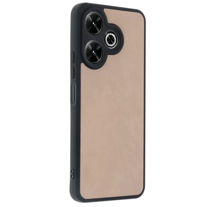 Xiaomi Redmi 13 4G Kılıf Aras Deri Kapak - Pudra