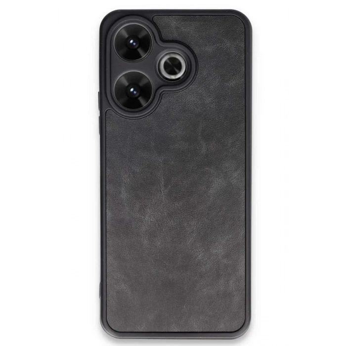 Xiaomi Redmi 13 4G Kılıf Aras Deri Kapak - Siyah