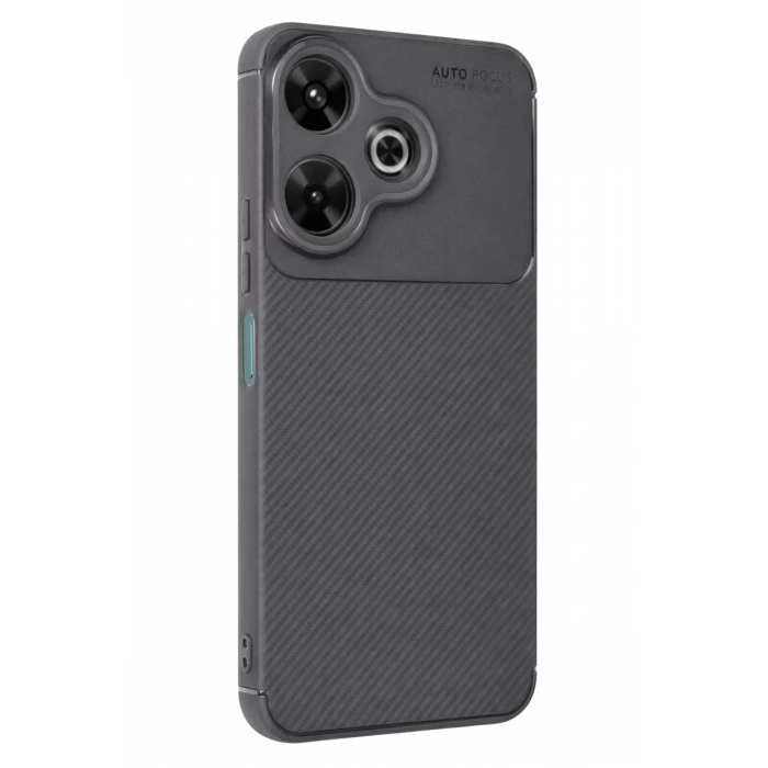 Xiaomi Redmi 13 4G Kılıf Auto Focus Karbon Kapak - Gri