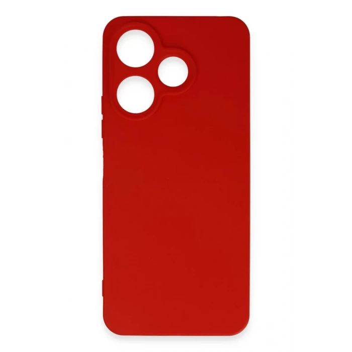 Xiaomi Redmi 13 4G Kılıf First Silikon - Kırmızı