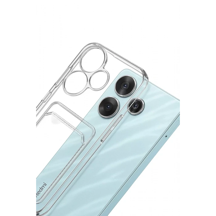 Xiaomi Redmi 13 4G Kılıf Kart Şeffaf Silikon - Şeffaf