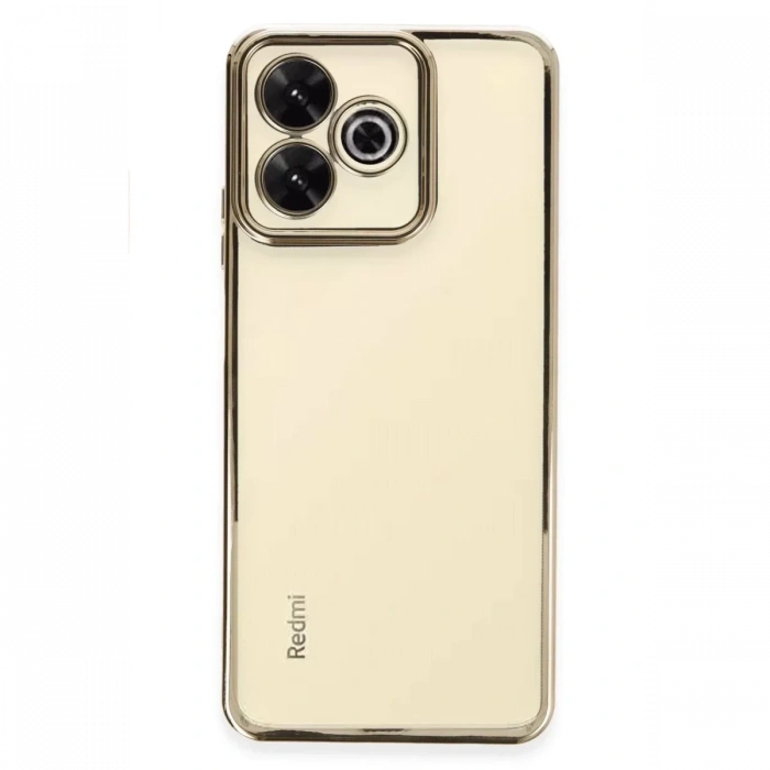 Xiaomi Redmi 13 4G Kılıf Lensli Silikon - Gold