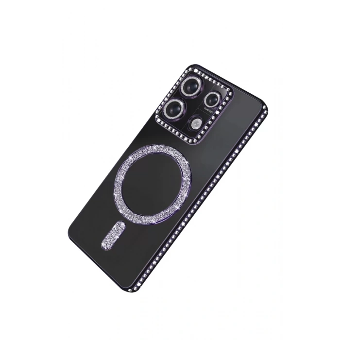 Xiaomi Redmi 13C Joke Simli Magneticsafe Kılıf - Derin Mor