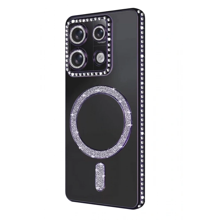 Xiaomi Redmi 13C Joke Simli Magneticsafe Kılıf - Derin Mor