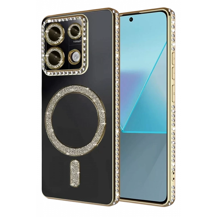 Xiaomi Redmi 13C Joke Simli Magneticsafe Kılıf - Gold