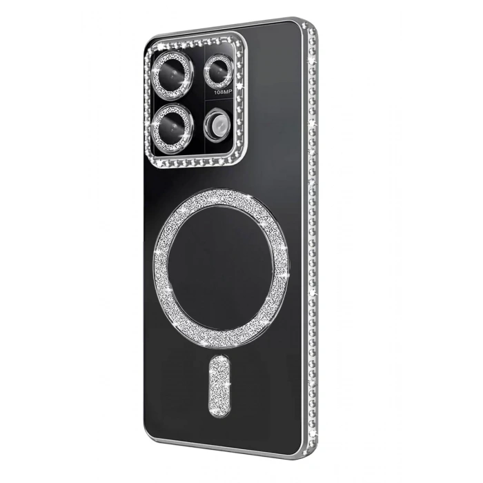 Xiaomi Redmi 13C Joke Simli Magneticsafe Kılıf - Gümüş