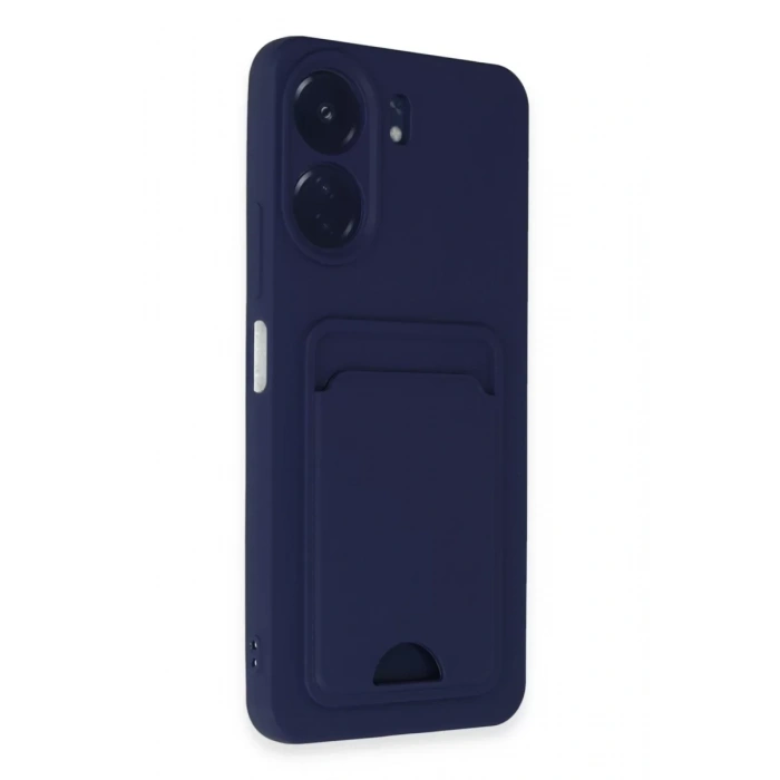Xiaomi Redmi 13C Kılıf Kelvin Kartvizitli Silikon - Lacivert