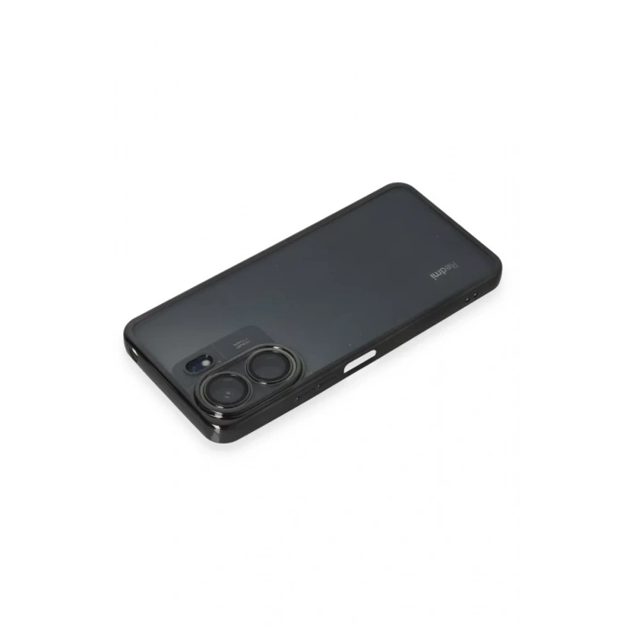 Xiaomi Redmi 13C Kılıf Lensli Silikon - Siyah