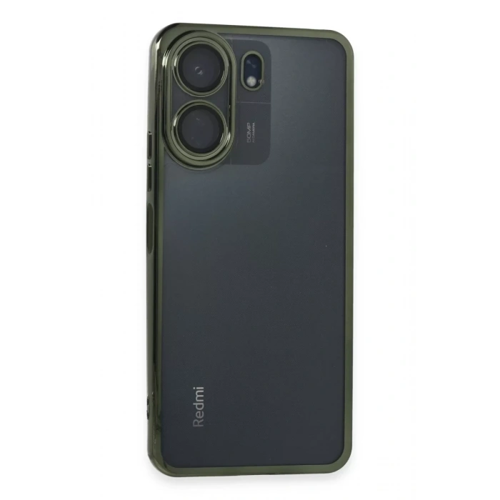 Xiaomi Redmi 13C Kılıf Lensli Silikon - Yeşil