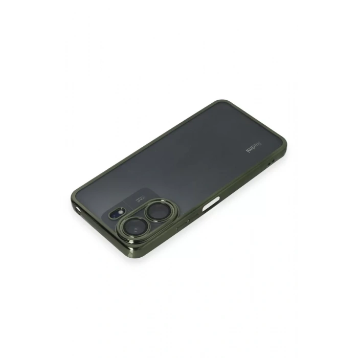 Xiaomi Redmi 13C Kılıf Lensli Silikon - Yeşil