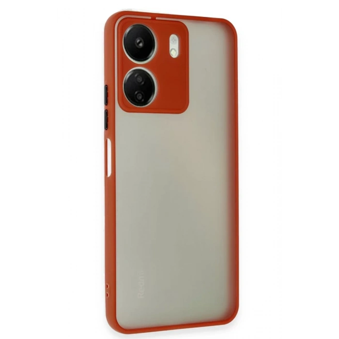 Xiaomi Redmi 13C Kılıf Montreal Silikon Kapak - Kırmızı