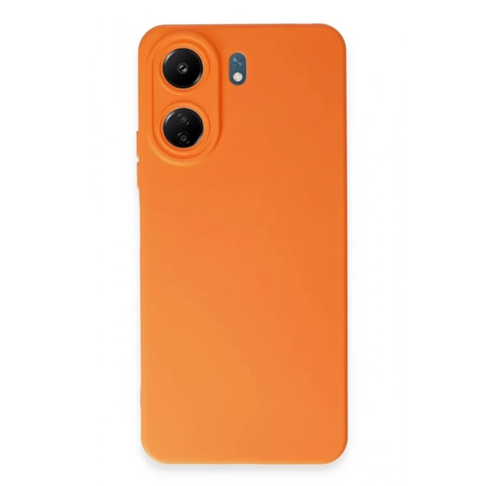 Xiaomi Redmi 13C Kılıf Nano içi Kadife Silikon - Turuncu