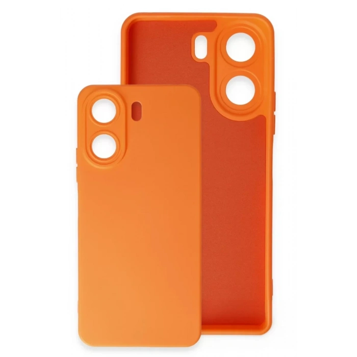 Xiaomi Redmi 13C Kılıf Nano içi Kadife Silikon - Turuncu