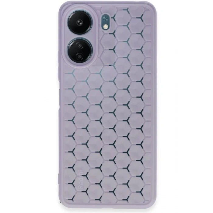 Xiaomi Redmi 13C Kılıf Petek Silikon Kapak - Lila