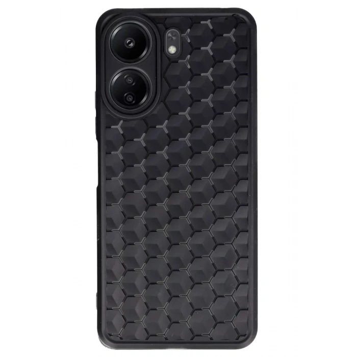 Xiaomi Redmi 13C Kılıf Petek Silikon Kapak - Siyah