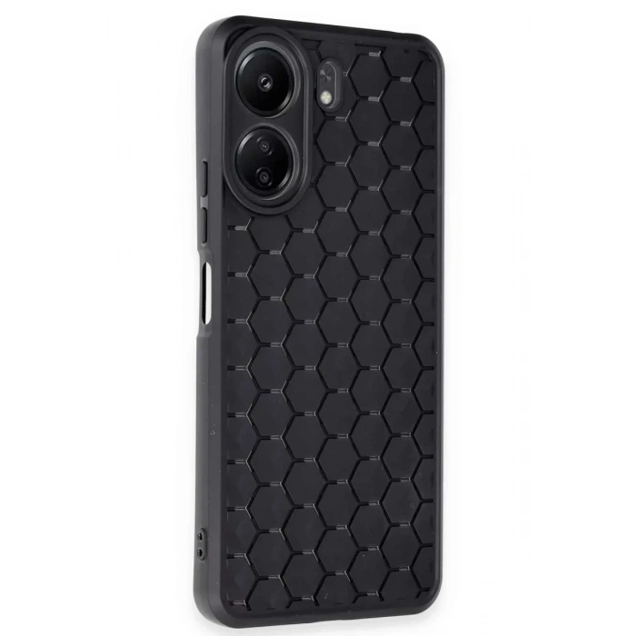 Xiaomi Redmi 13C Kılıf Petek Silikon Kapak - Siyah