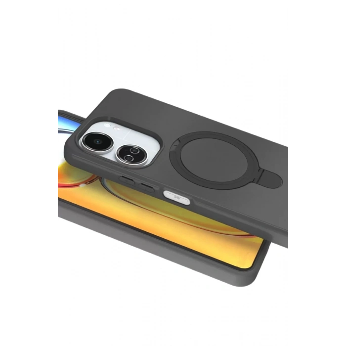 Xiaomi Redmi 13C Regal Magsafe Standlı Kapak - Titan Gri