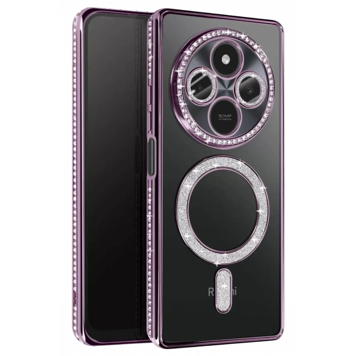 Xiaomi Redmi 14C Joke Simli Magneticsafe Kılıf - Derin Mor