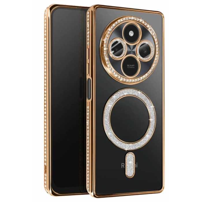 Xiaomi Redmi 14C Joke Simli Magneticsafe Kılıf - Gold