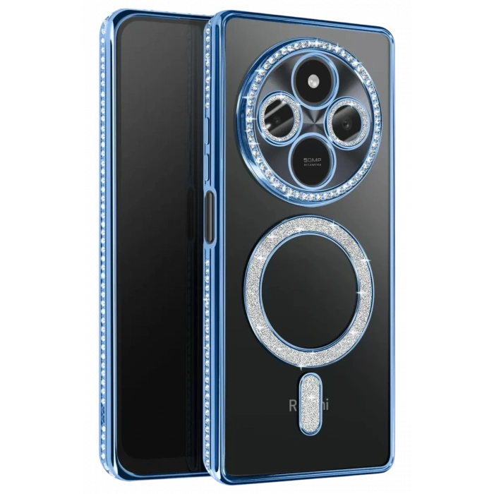 Xiaomi Redmi 14C Joke Simli Magneticsafe Kılıf - Mavi