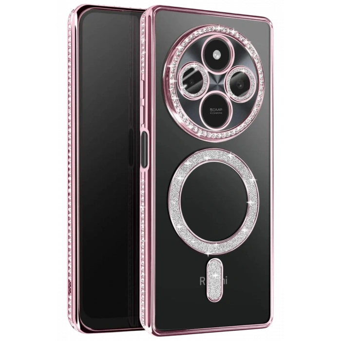 Xiaomi Redmi 14C Joke Simli Magneticsafe Kılıf - Pembe