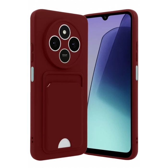 Xiaomi Redmi 14C Kelvin Kartvizitli Silikon - Bordo