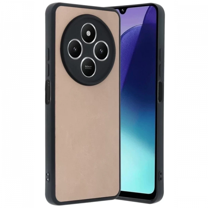Xiaomi Redmi 14C Kılıf Aras Deri Kapak - Pudra