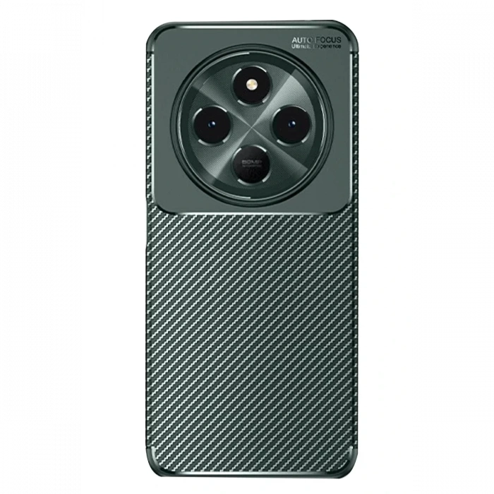 Xiaomi Redmi 14C Kılıf Auto Focus Karbon Kapak - Koyu Yeşil