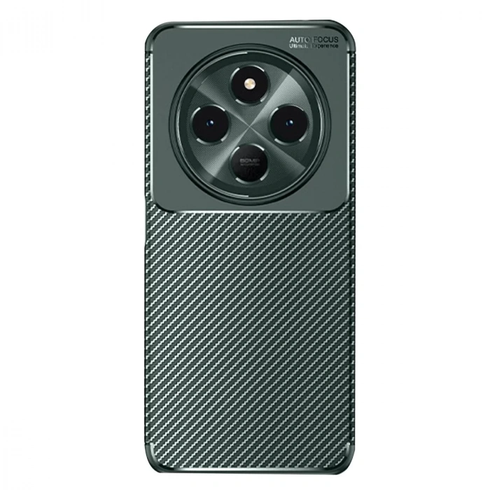 Xiaomi Redmi 14C Kılıf Auto Focus Karbon Kapak - Koyu Yeşil