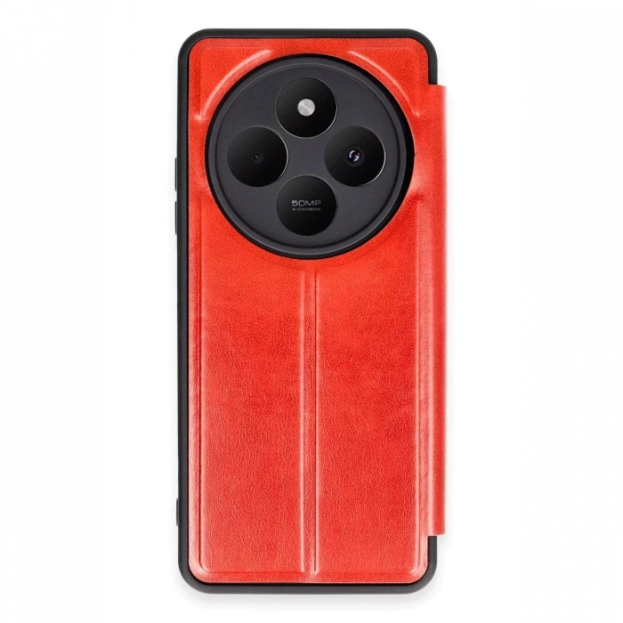 Xiaomi Redmi 14C Kılıf Flip Cover - Kırmızı