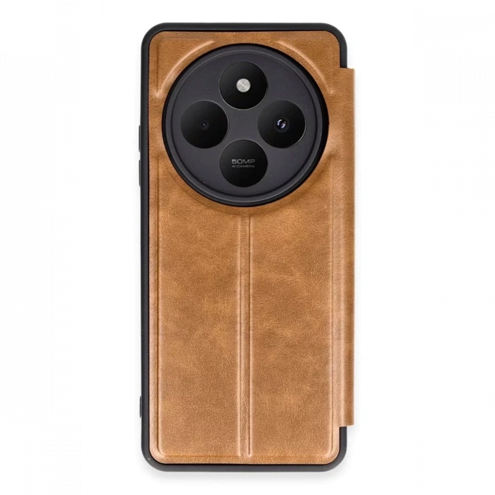 Xiaomi Redmi 14C Kılıf Flip Cover - Taba