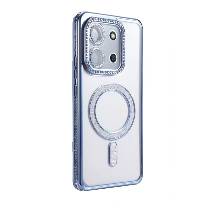Xiaomi Redmi 15C 4G Joke Simli Magneticsafe Kılıf - Mavi