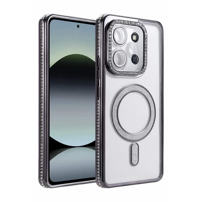 Xiaomi Redmi 15C 4G Joke Simli Magneticsafe Kılıf - Siyah