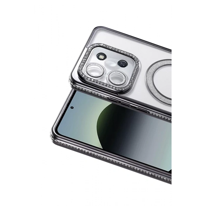 Xiaomi Redmi 15C 4G Joke Simli Magneticsafe Kılıf - Siyah
