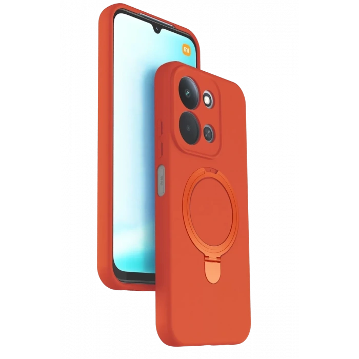 Xiaomi Redmi 15C 4G Regal Magsafe Standlı Kapak - Turuncu