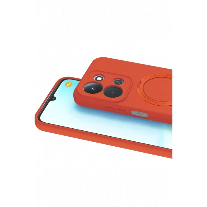Xiaomi Redmi 15C 4G Regal Magsafe Standlı Kapak - Turuncu