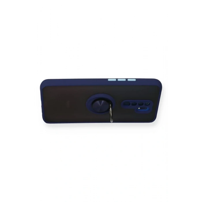 Xiaomi Redmi 9 Kılıf Montreal Yüzüklü Silikon Kapak - Lacivert