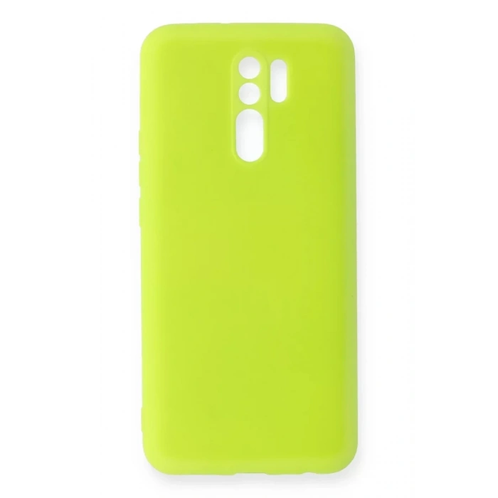 Xiaomi Redmi 9 Kılıf Nano içi Kadife Silikon - Sarı