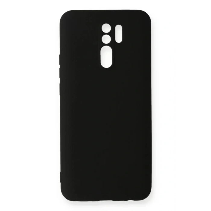 Xiaomi Redmi 9 Kılıf Nano içi Kadife Silikon - Siyah